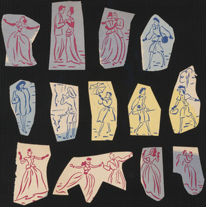 Paper cutouts from statuette paper doll book