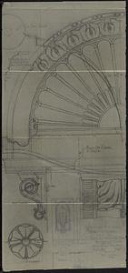 Three-quarter inch scale and full scale detail of niche in entrance hall of Chapel of St. Madeline Sophie Barat, 1934-10-04