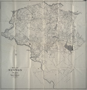 Blue book of Newton ... containing lists of the leading residents, societies, etc. with street directory and new map. - Map of the City of Newton, Mass.