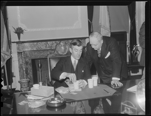 Gov. Saltonstall, event at Sate House, probably inaugural