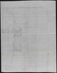 Full size detail of columns, cornice and pilasters, 1934-09-19