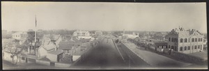 Streets, canal and temporary U.S. Legation (on left)