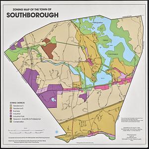 Zoning map of the town of Southborough, 1984