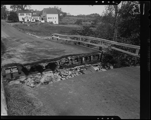 Hurricane damage to road