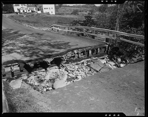 Hurricane damage to road